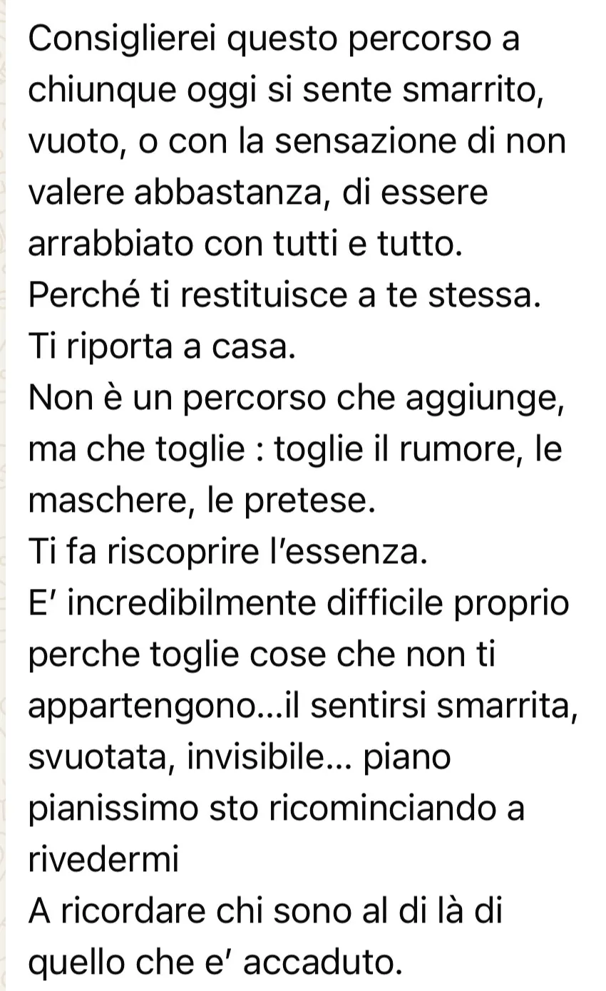 Messaggio di una persona seguita da Intissar