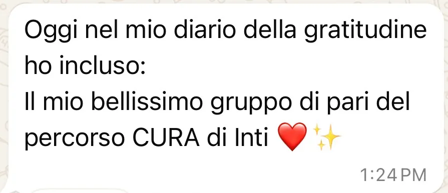 Messaggio di una persona seguita da Intissar